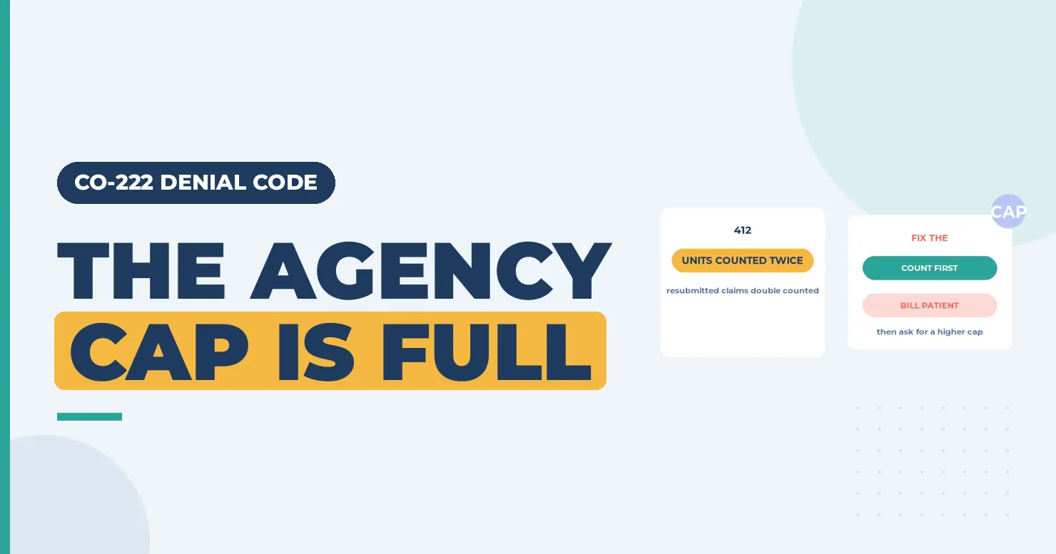 The agency cap is full banner with a 412 units counted twice card and a fix the count first card