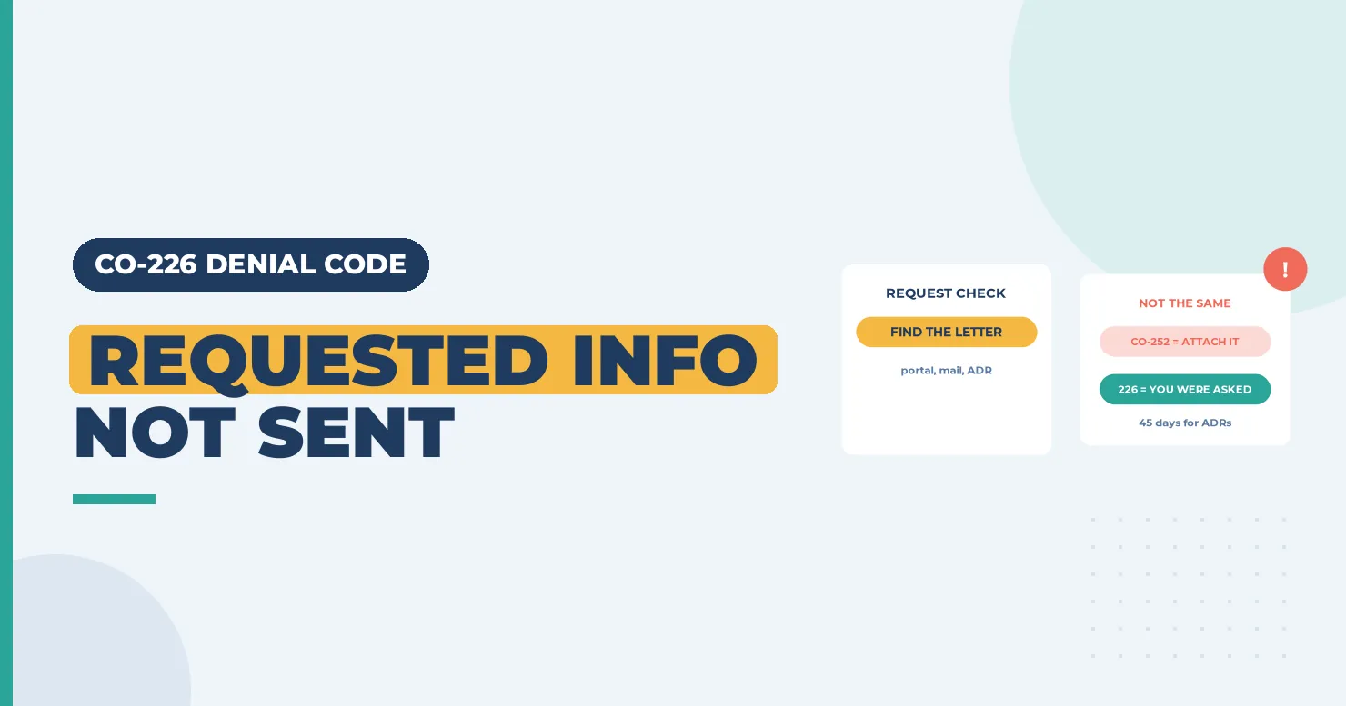 Requested information not sent banner, with a records request card and a CO-252 versus CO-226 card