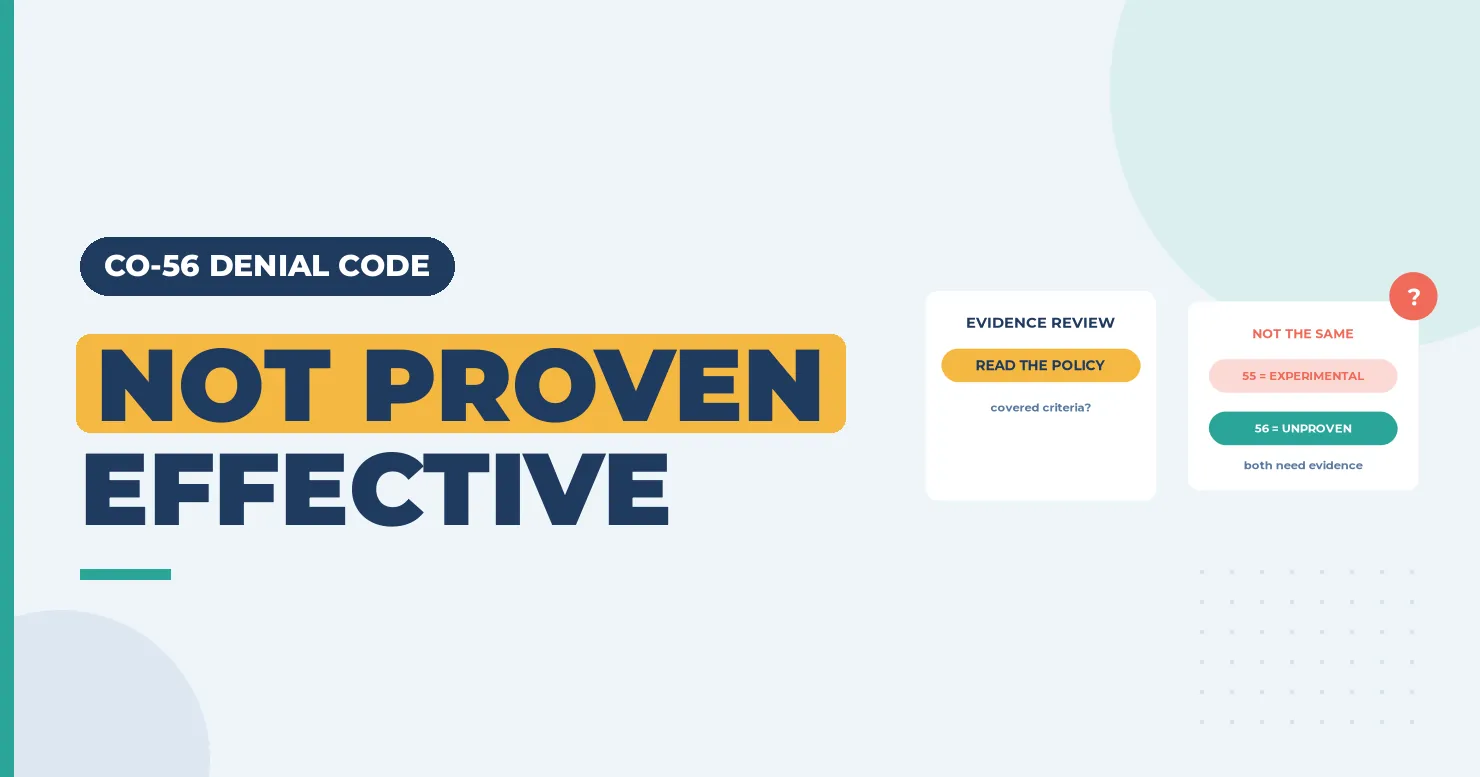 Not proven effective banner featuring an evidence review card and an experimental versus unproven card