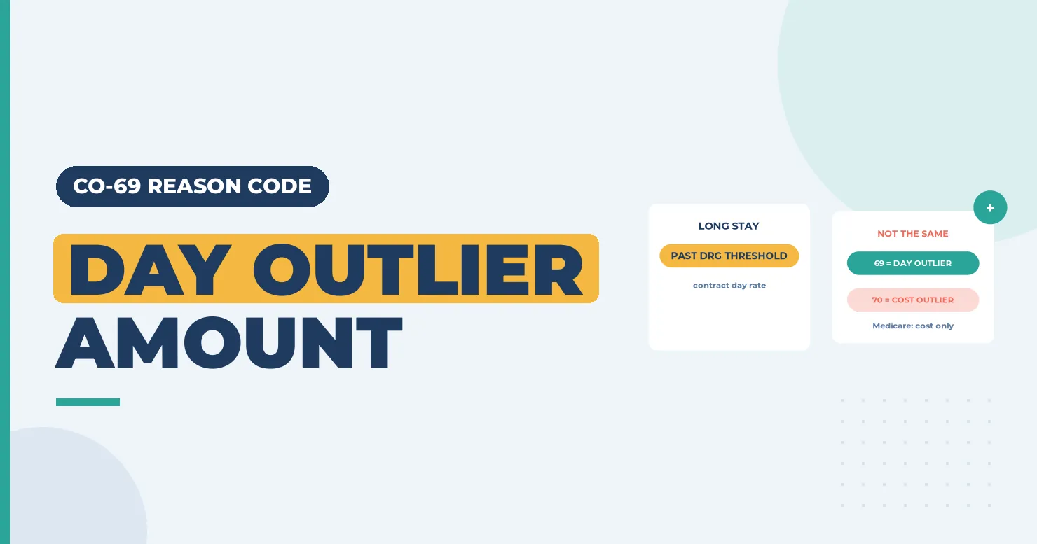 Day outlier amount banner showing a long stay card and a day outlier versus cost outlier card