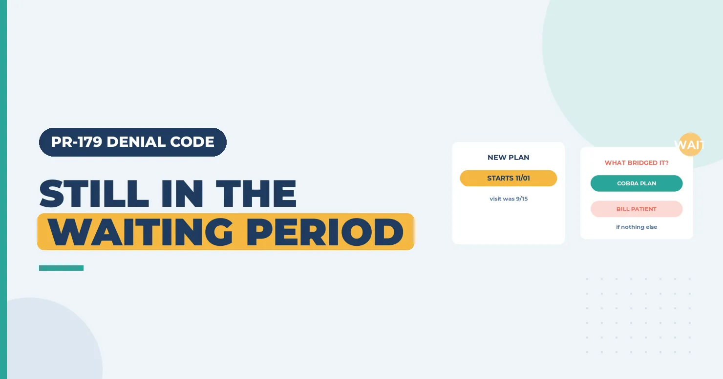 Still in the waiting period banner with a new plan starts 11/01 card and a COBRA bridge card