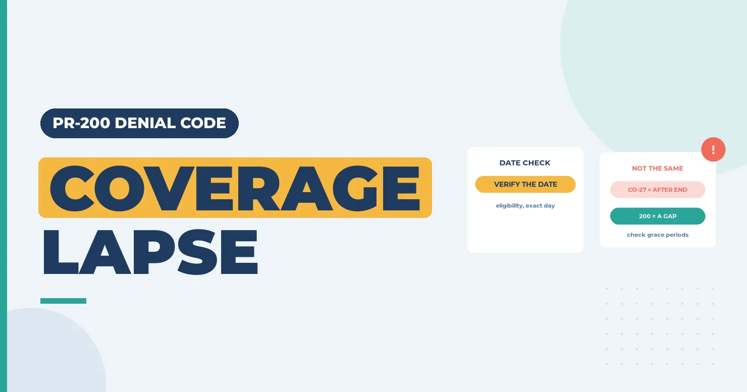 Date-check card and a comparison card, under the headline "Coverage lapse" for PR-200