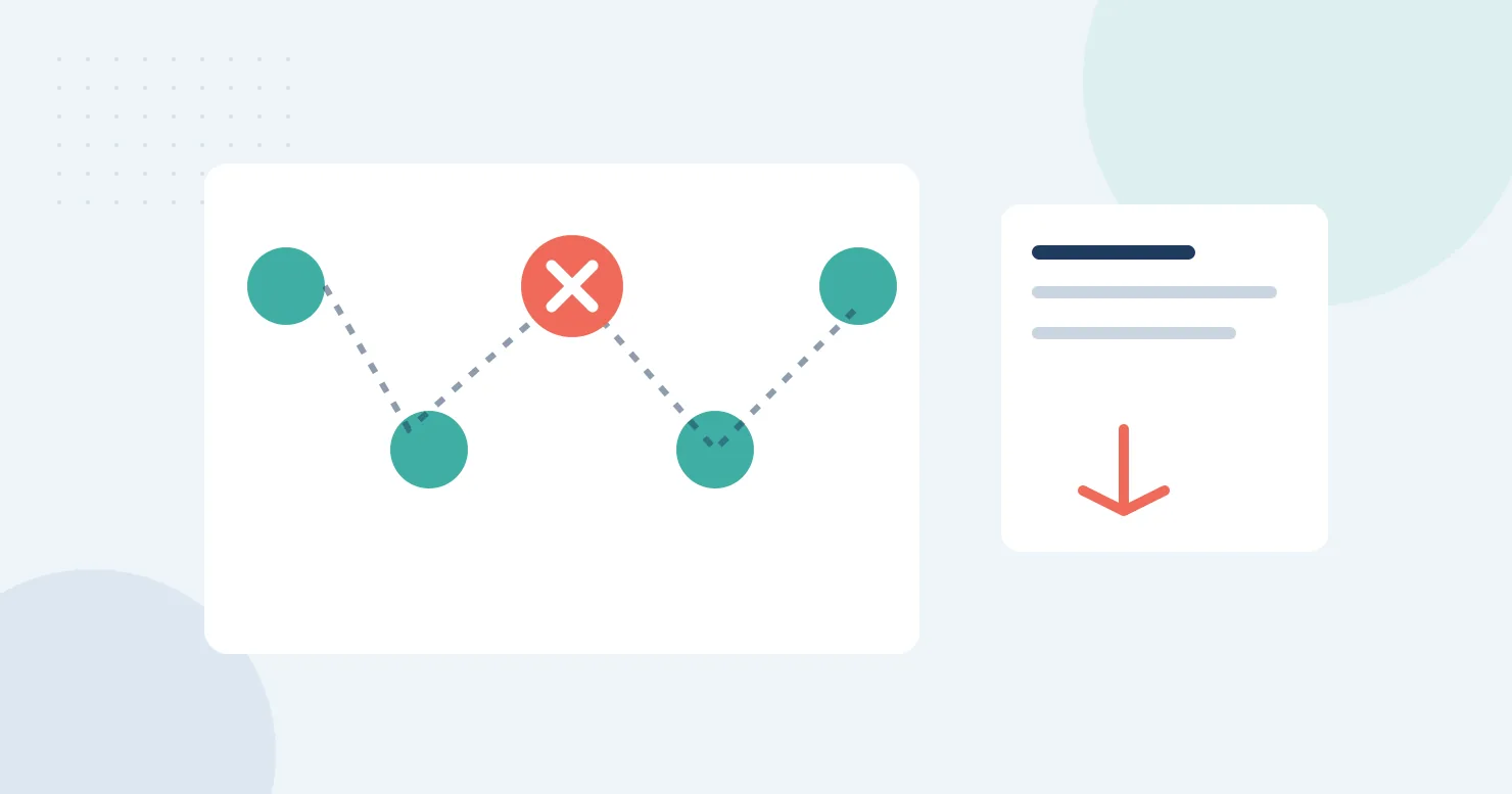PR-242 Denial Code: Services Not Provided by Network or Primary Care Providers 1 Abstract network of connected nodes with one red X and a down arrow, illustrating an out-of-network service
